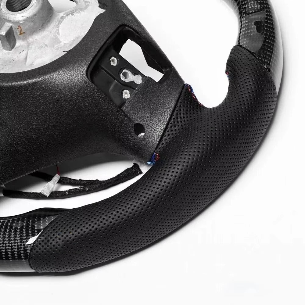 E9X Carbon Fiber Steering Wheel With LED Shift Light