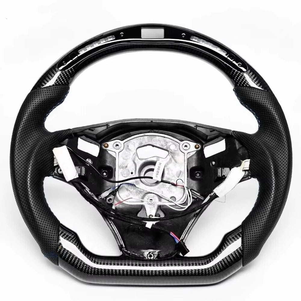 E9X Carbon Fiber Steering Wheel With LED Shift Light